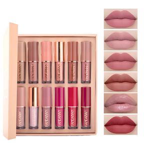 Kit com 12 Batom Líquido Matte Intense - Longa Duração e à Prova D'água