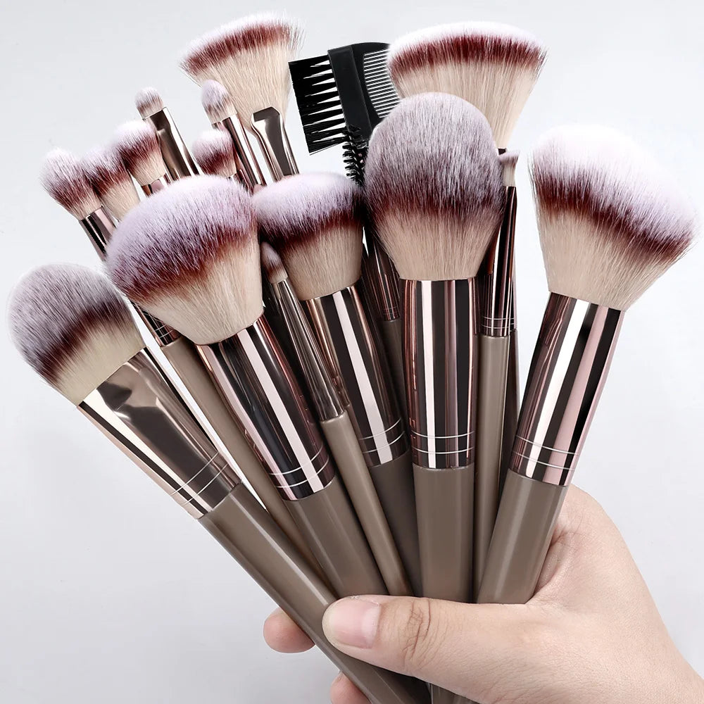 20 Pincéis de Maquiagem Profissional - Kit Completo