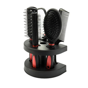 Kit Completo de Escovas para os Cabelos com Suporte
